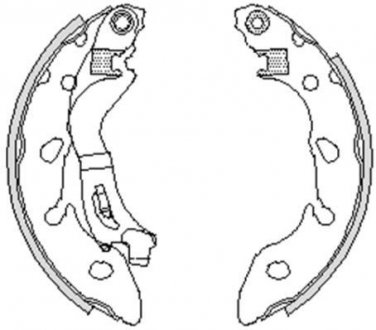 Колодки гальмівні бараб. задн. (Remsa) Fiat 500 07> Panda 03> (Z4249.00) WOKING Z424900