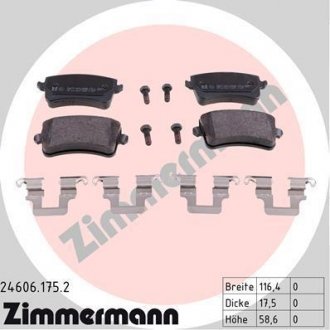 Комплект гальмівних колодок ZIMMERMANN 24606.175.2