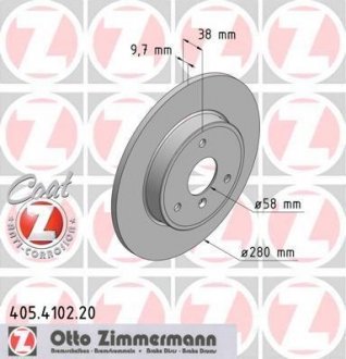 Диск гальмівний ZIMMERMANN 405.4102.20