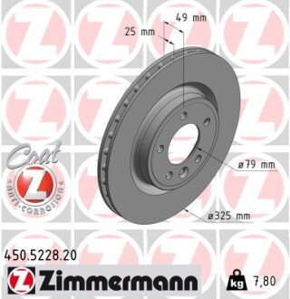 Диск гальмівний ZIMMERMANN 450.5228.20