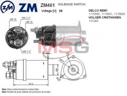 Реле втягуюче стартера ZM ZM 461