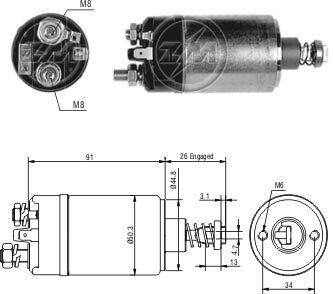 Реле втягуюче стартера ZM ZM 527