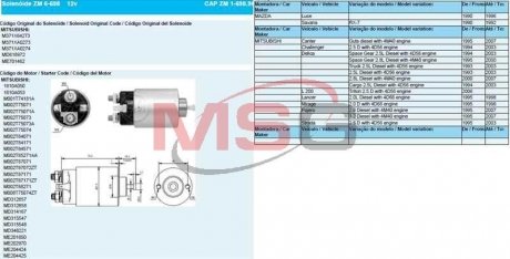 Втягуюче реле ZM ZM6698 (фото 1)